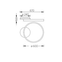 Deckenleuchte SOLEA - mattnickel