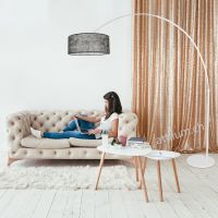 Bogenstehleuchte Sparkled light weiss matt