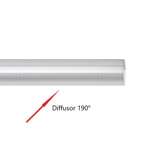 Aroa Diffusor 120cm 190° farblos eloxiert