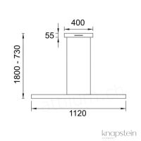 Runa 112cm EasyLift up-/down sand met.