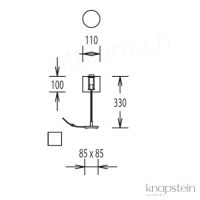 Tischleuchte Gisa - messing matt/Fuss gold lackiert