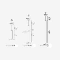 A-Tube large 100cm schwarz RAL9005