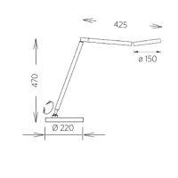 Tischleuchte Tessa-T - effekt bronze