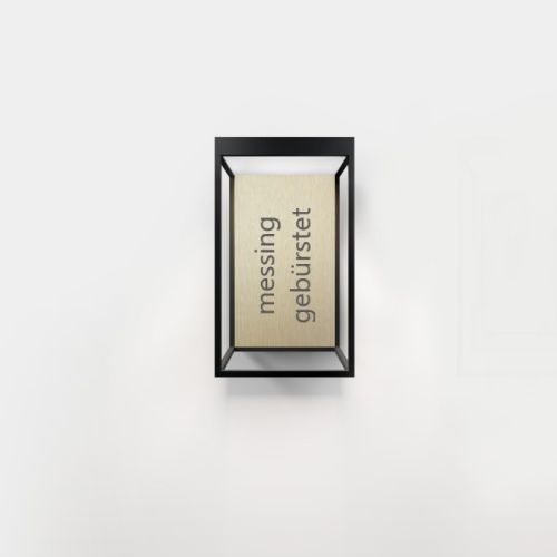 gic schwarz mit Blende messing gebürstet