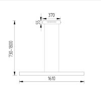 Linn EasyLift up-/down 161cm mattnickel