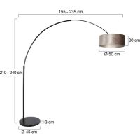 Bogenstehleuchte Sparkled light weiss matt