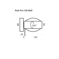 PUK! Pro Wall Ø120mm - anthrazit matt