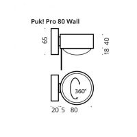 PUK! Pro Wall Ø80mm - anthrazit matt