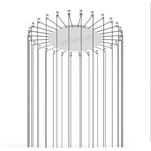 Rondell Radial 13-28 Pendel weiss RAL9010