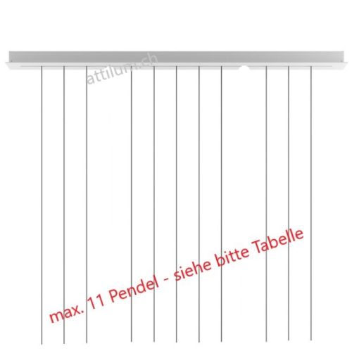 Schiene long L 150cm weiss RAL9010