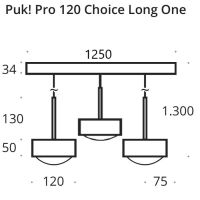 PUK! Pro Choice long ONE 120 - 3fg. - chrom matt