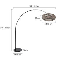 Bogenstehleuchte Sparkled light sz-matt