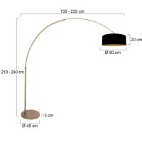 Bogenstehleuchte Sparkled light Bronze