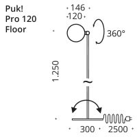 PUK! Pro 120 Floor - weiss matt