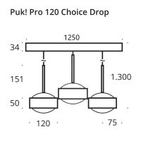 PUK! Pro Choice 120 Drop 3fg. - kupfer geb.-sz