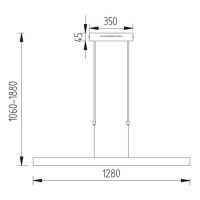 Linn manuel up-/down 128cm schwarz matt (Auswahl)