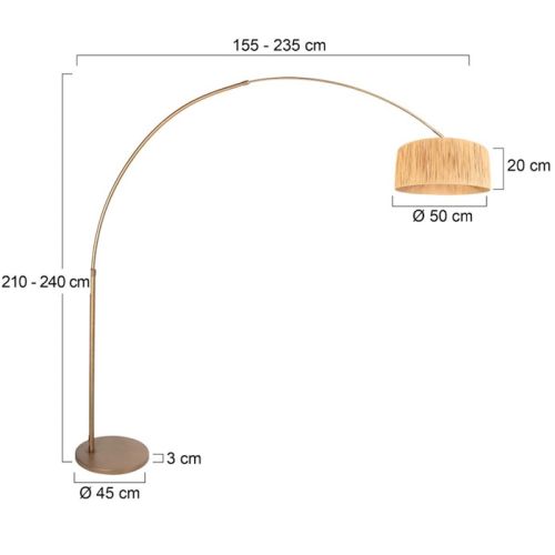 Bogenstehleuchte Sparkled light Bronze