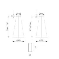 Lisa DTW up-/down Ø60cm Easylift (Farben)