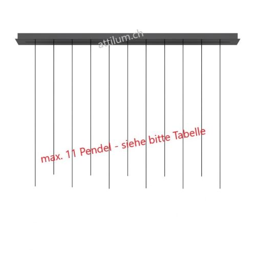 Schiene Long L 150cm schwarz RAL9005