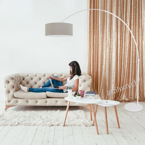Bogenstehleuchte Sparkled light weiss matt