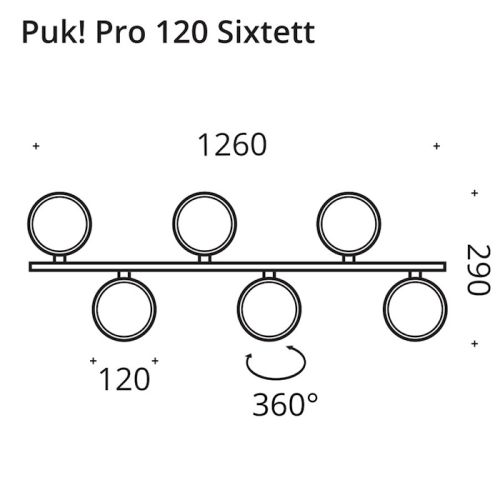 PUK! Pro 120 Sixtett - chrom-matt
