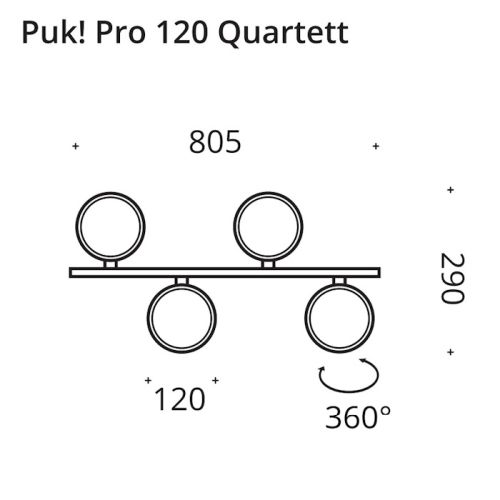 PUK! Pro 120 Quartett - weiss_chrom