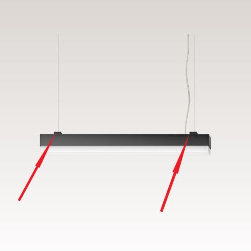 Pendelset DALI Dim. schwarz RAL9005