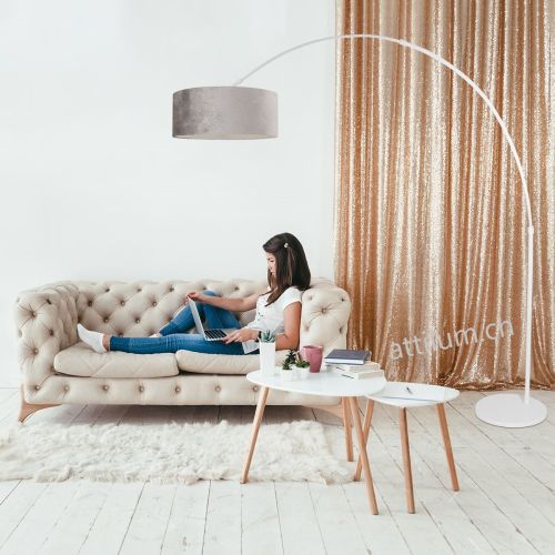 Bogenstehleuchte Sparkled light weiss matt