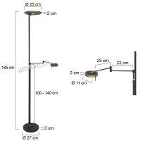 LED Stela Turound schwarz matt - smoke