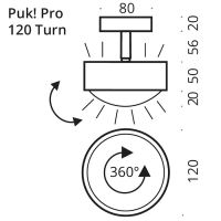 PUK! Pro Turn 120 Up-/down - chrom glanz