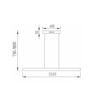 Runa 152cm EasyLift up-/down schwarz matt(Auswahl)