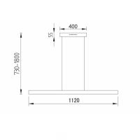 Linda 112cm EasyLift up-/down schwarz matt (Auswahl)