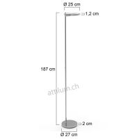 LED Stela Turound Stahl geb. - smoke