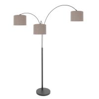 Bogenstehleuchte Sparkled 3fg schwarz matt