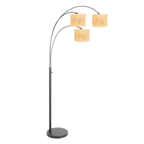 Bogenstehleuchte Sparkled 3fg schwarz matt