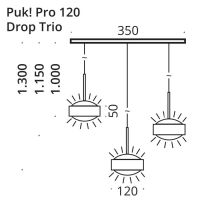PUK! Pro Drop Trio 120 - kupfer geb.-sz