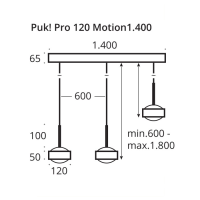 PUK! Pro Motion 120 - 3fg - messing geb./sz