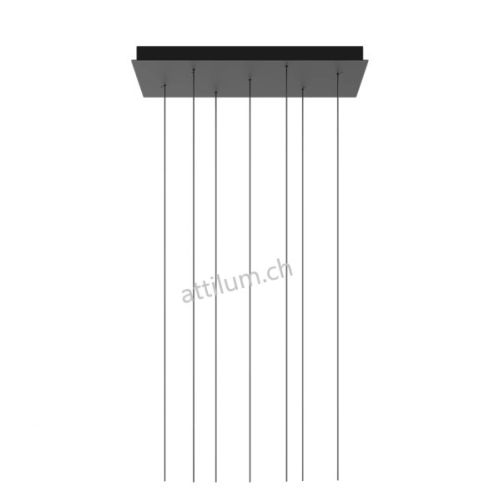Rechteck 7 Pendel schwarz RAL9005