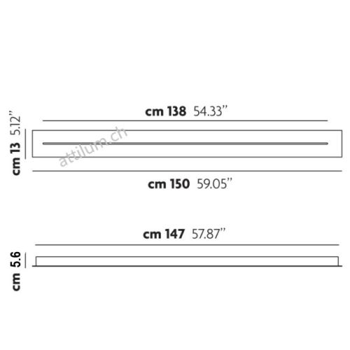 Sky-Fall Schiene weiss - max. 5 Pendel
