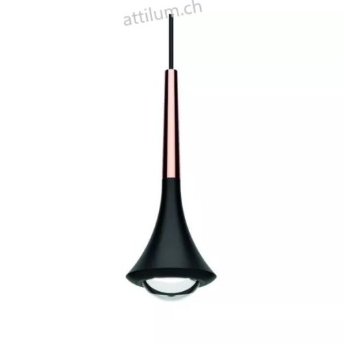 Rain schwarz RAL 9005 - rose gold 2700K