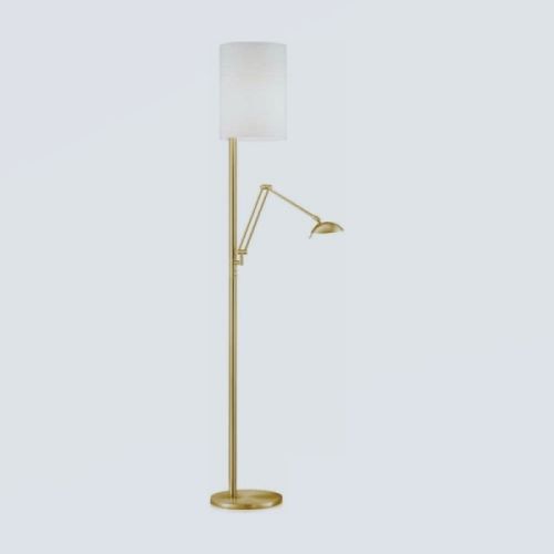 Kira-L LED mit Lesearm Messing Glas opal