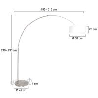 Bogenstehleuchte Sparkled light sz-matt