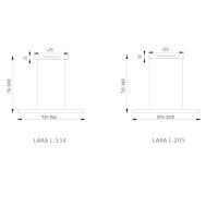 Lara L205cm EasyLift up-/down schwarz matt(Auswahl)